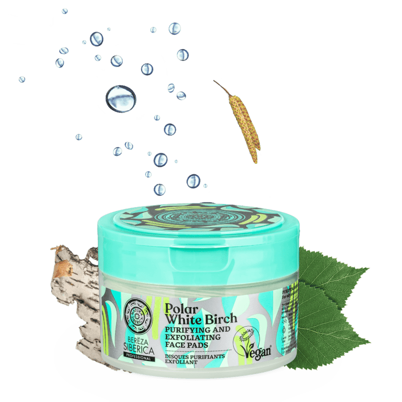 ضمادات تقشير وتنقية الوجه Polar White Birch من NATURA SIBERICA، 20 قطعة